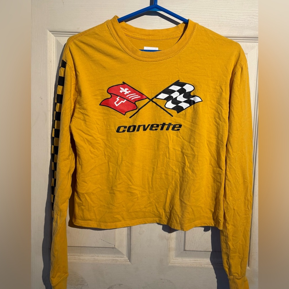Corvette Graphic Yellow Long Sleeve Tee